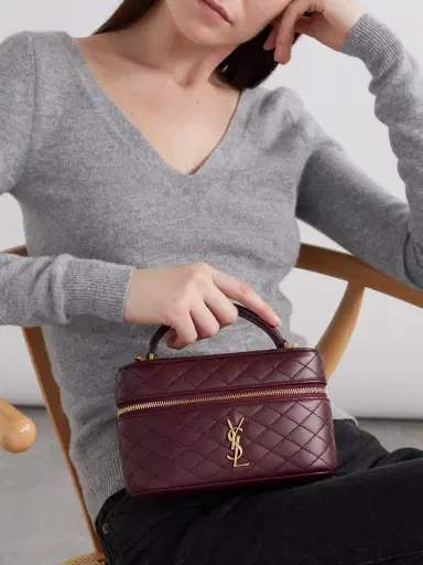 Saint Laurent Gaby Vanity Mini Quilted Leather Shoulder Bag | Thumbnail 6