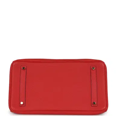 HERMÈS Pre-owned Hermes Birkin 35 Rouge Tomate Togo Gold Hardware | Thumbnail 6 HERMÈS Pre-owned Hermes Birkin 35 Rouge Tomate Togo Gold Hardware | Thumbnail 6
