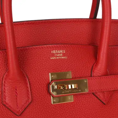 HERMÈS Pre-owned Hermes Birkin 35 Rouge Tomate Togo Gold Hardware | Thumbnail 7 HERMÈS Pre-owned Hermes Birkin 35 Rouge Tomate Togo Gold Hardware | Thumbnail 7