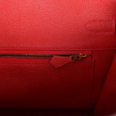 HERMÈS Pre-owned Hermes Birkin 35 Rouge Tomate Togo Gold Hardware | Thumbnail 9 HERMÈS Pre-owned Hermes Birkin 35 Rouge Tomate Togo Gold Hardware | Thumbnail 9