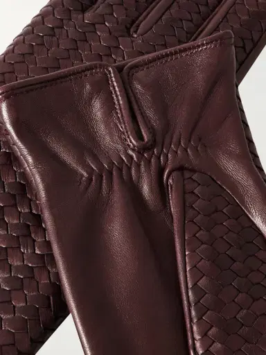 Agnelle Stanilas Woven Leather Gloves | Thumbnail 3 Agnelle Stanilas Woven Leather Gloves | Thumbnail 3
