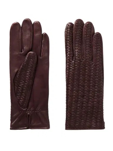 Agnelle Stanilas Woven Leather Gloves | Thumbnail 1 Agnelle Stanilas Woven Leather Gloves | Thumbnail 1