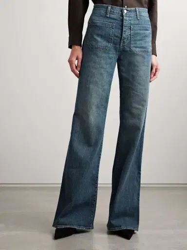 Nili Lotan Florence Distressed High-rise Flared Jeans | Thumbnail 3
