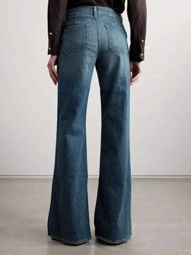 Nili Lotan Florence Distressed High-rise Flared Jeans | Thumbnail 4