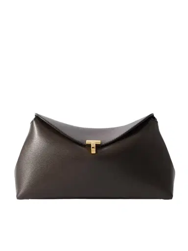 TOTEME T-lock Textured-leather Clutch | Thumbnail 1 TOTEME T-lock Textured-leather Clutch | Thumbnail 1