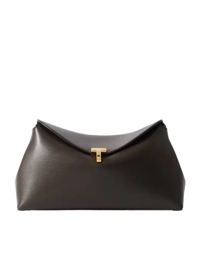 T-lock Textured-leather Clutch
