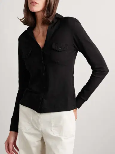Nili Lotan Liam Cotton-jersey Shirt | Thumbnail 3 Nili Lotan Liam Cotton-jersey Shirt | Thumbnail 3