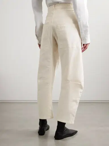 Nili Lotan Shon Cotton-blend Twill Barrel-leg Pants | Thumbnail 4