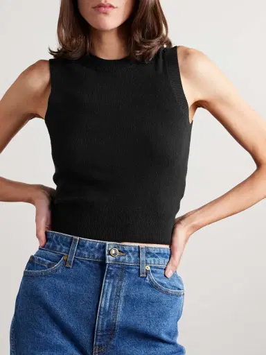 Nili Lotan May Cropped Cashmere Tank | Thumbnail 3 Nili Lotan May Cropped Cashmere Tank | Thumbnail 3