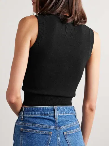 Nili Lotan May Cropped Cashmere Tank | Thumbnail 4 Nili Lotan May Cropped Cashmere Tank | Thumbnail 4