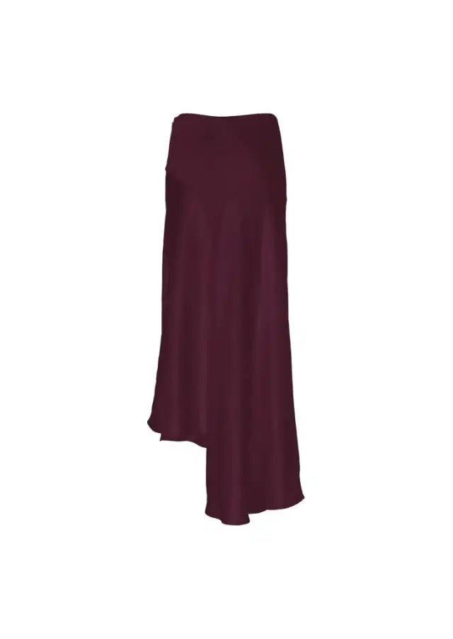 LAPOINTE Satin Asymmetrical Skirt