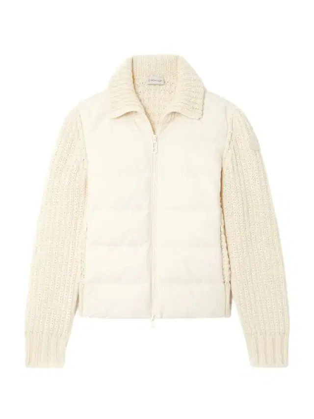 Moncler Appliquéd Quilted Shell-trimmed Wool And Cashmere-blend Down Cardigan