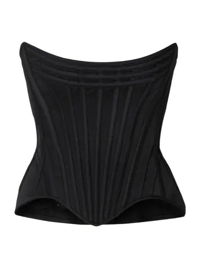 Wasp Strapless Recycled-satin Bustier Top