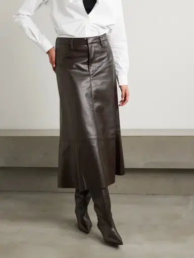 Citizens of Humanity Cassia Recycled Leather-blend Midi Skirt | Thumbnail 3 Citizens of Humanity Cassia Recycled Leather-blend Midi Skirt | Thumbnail 3