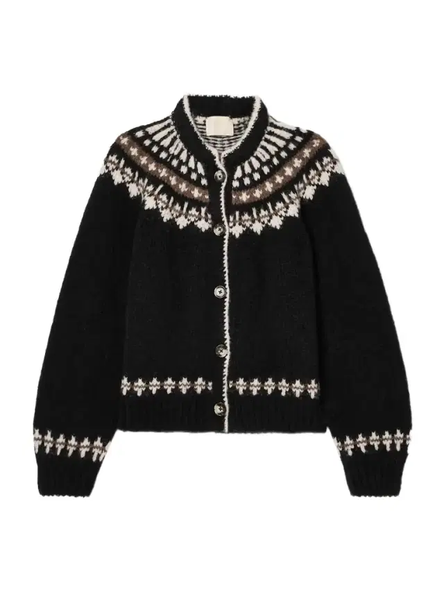 Clarke Fair Isle Knitted Cardigan - x large
