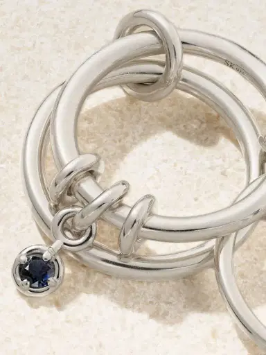 Spinelli Kilcollin Piera Set Of Three Sterling Silver Sapphire Rings | Thumbnail 4