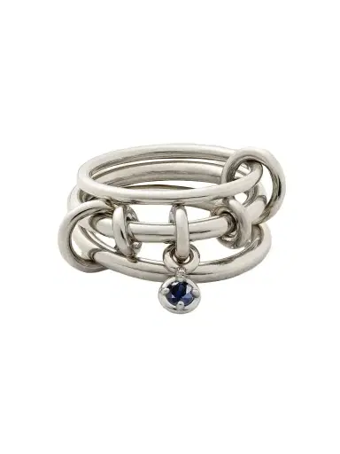 Spinelli Kilcollin Piera Set Of Three Sterling Silver Sapphire Rings | Thumbnail 1