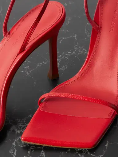 Amina Muaddi Maya Leather Sandals | Thumbnail 4 Amina Muaddi Maya Leather Sandals | Thumbnail 4