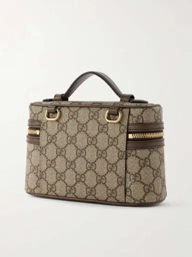 Gucci Ophidia Leather-trimmed Coated-canvas Mini Shoulder Bag | Thumbnail 3 Gucci Ophidia Leather-trimmed Coated-canvas Mini Shoulder Bag | Thumbnail 3