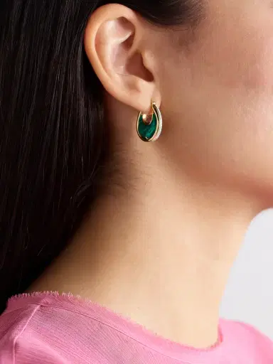 L’Atelier Nawbar Diana Big 18-karat Gold Multi-stone Earrings | Thumbnail 2