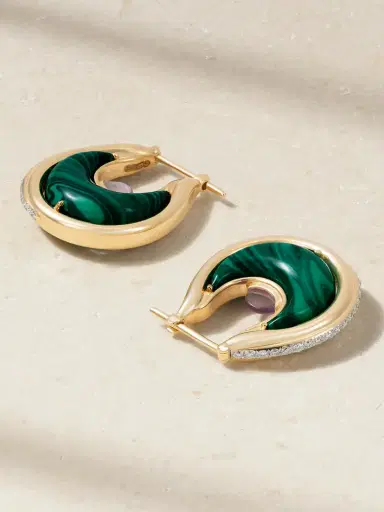 L’Atelier Nawbar Diana Big 18-karat Gold Multi-stone Earrings | Thumbnail 3