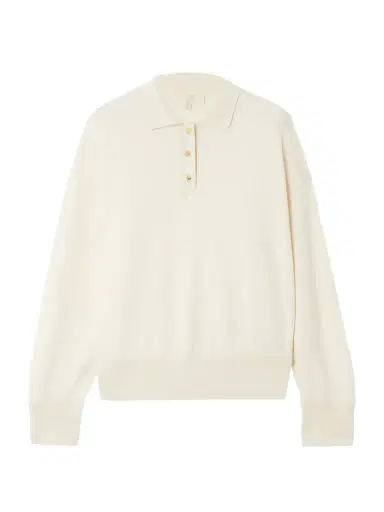 Loro Piana Cocooning Cashmere Polo Sweater | Thumbnail 1 Loro Piana Cocooning Cashmere Polo Sweater | Thumbnail 1
