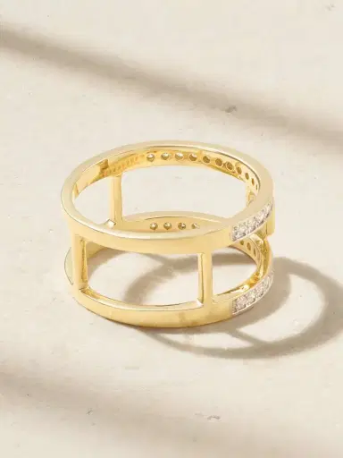 Mateo Le Double Barre 14-karat Gold Diamond Ring | Thumbnail 3