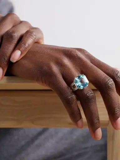 Mateo 14-karat Gold, Topaz And Diamond Ring | Thumbnail 2