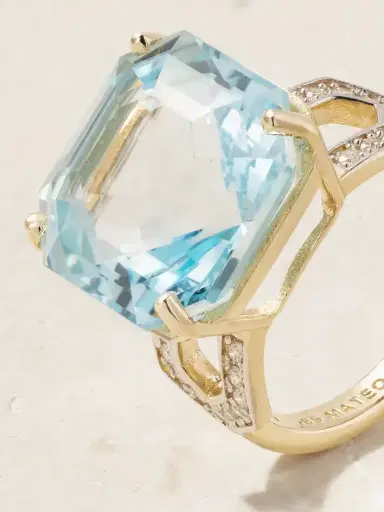 Mateo 14-karat Gold, Topaz And Diamond Ring | Thumbnail 4