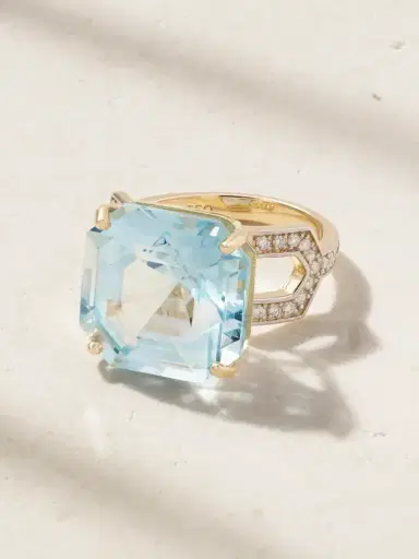 Mateo 14-karat Gold, Topaz And Diamond Ring | Thumbnail 1