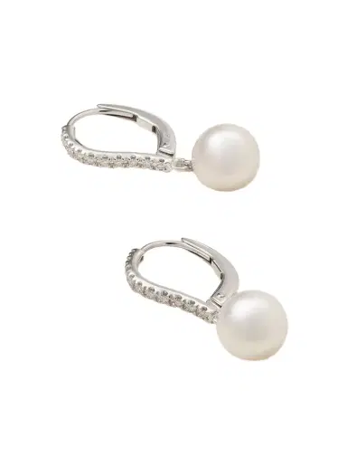 Mikimoto 18-karat White Gold, Diamond And Pearl Earrings | Thumbnail 1 Mikimoto 18-karat White Gold, Diamond And Pearl Earrings | Thumbnail 1