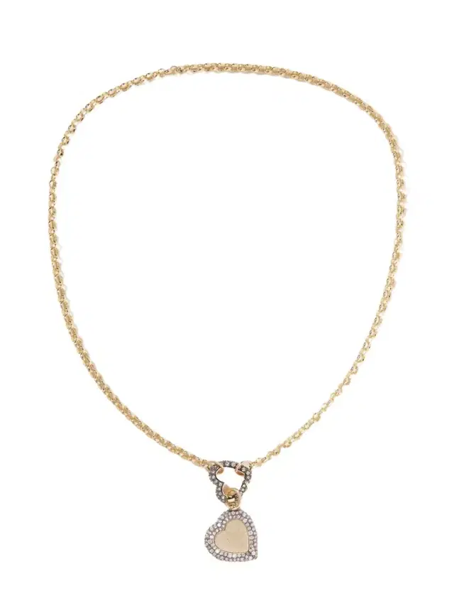 Chubby Love Belcher 14-karat Gold, Rhodium-plated And Diamond Necklace