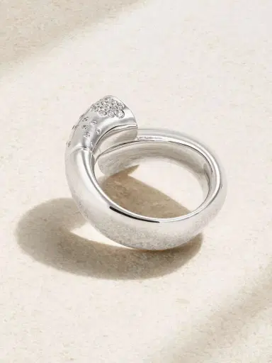 TABAYER Oera Large 18-karat White Gold Diamond Ring | Thumbnail 3