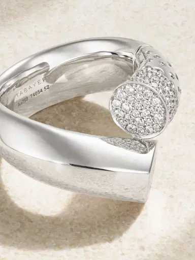 TABAYER Oera Large 18-karat White Gold Diamond Ring | Thumbnail 4