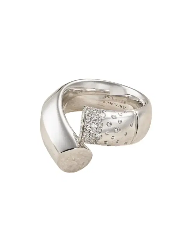 TABAYER Oera Large 18-karat White Gold Diamond Ring