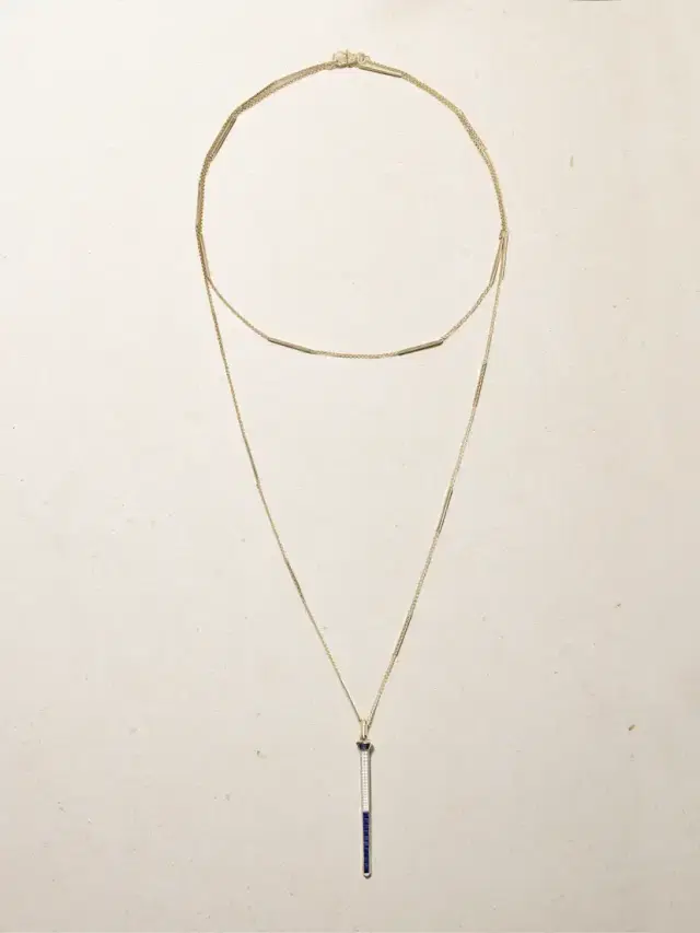 Lucy Delius The Lucky One 14-karat Gold, Sapphire And Diamond Necklace