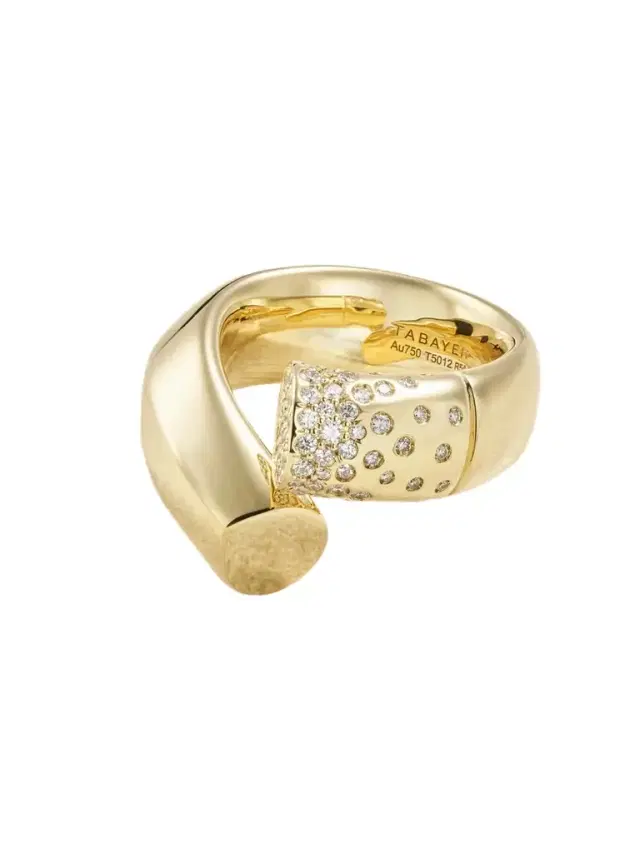 TABAYER Oera Large 18-karat Gold Diamond Ring