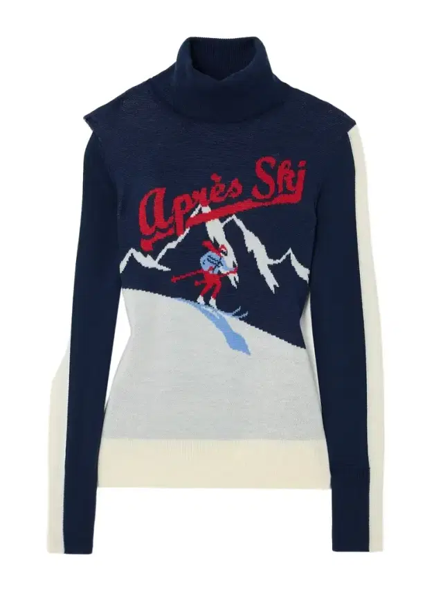 Afterski Intarsia Merino Wool Turtleneck Sweater
