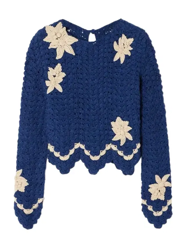 + Escvdo Muhu Cropped Crocheted Alpaca Top