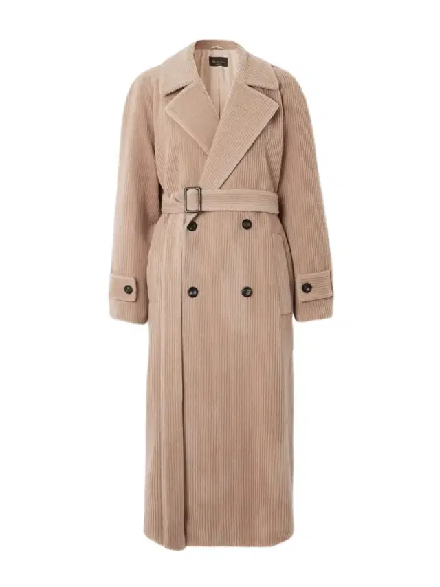 Loro Piana Double-breasted Belted Cashmere-corduroy Coat