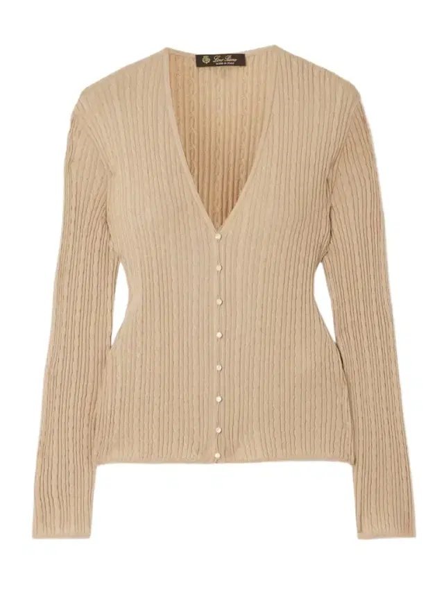 Loro Piana Rimella Cable-knit Cashmere And Silk-blend Cardigan