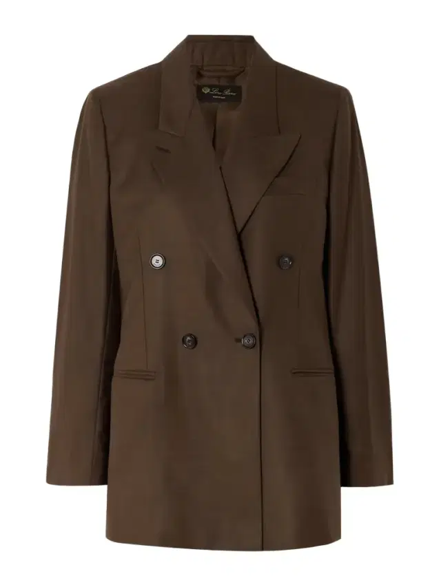Loro Piana Oversized Double-breasted Virgin Wool Blazer