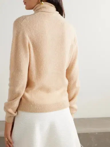 Loro Piana Cashmere And Silk-blend Bouclé Turtleneck Sweater | Thumbnail 4