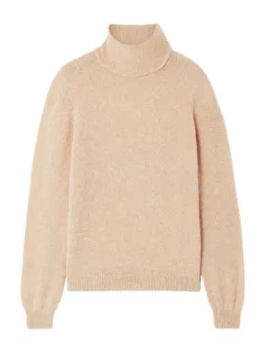 Loro Piana Cashmere And Silk-blend Bouclé Turtleneck Sweater | Thumbnail 1