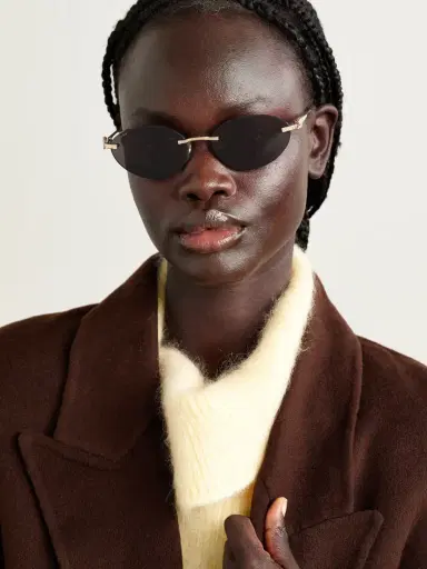 Cartier Eyewear Panthère Cat-eye Gold-tone Sunglasses | Thumbnail 2