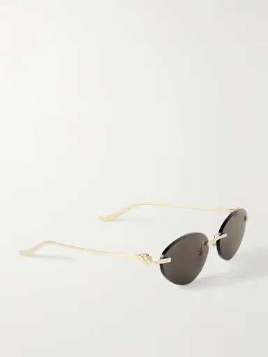 Cartier Eyewear Panthère Cat-eye Gold-tone Sunglasses | Thumbnail 3