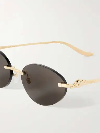 Cartier Eyewear Panthère Cat-eye Gold-tone Sunglasses | Thumbnail 4
