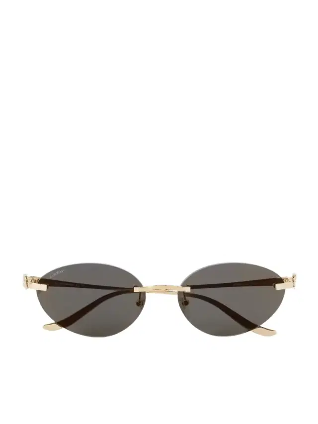 Cartier Eyewear Panthère Cat-eye Gold-tone Sunglasses