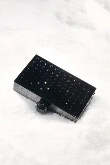 Aquazzura Tequila Clutch - Black Silver | Thumbnail 3