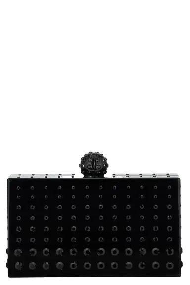 Aquazzura Tequila Clutch - Black Silver | Thumbnail 1